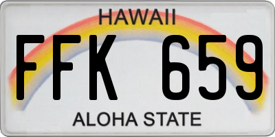 HI license plate FFK659