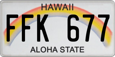HI license plate FFK677