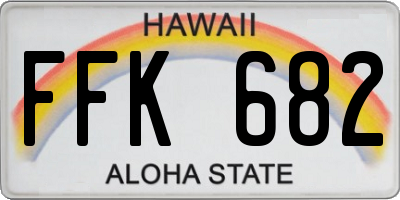 HI license plate FFK682