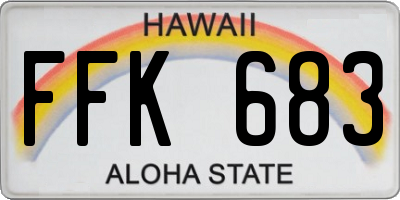 HI license plate FFK683