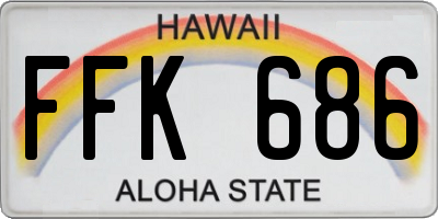 HI license plate FFK686