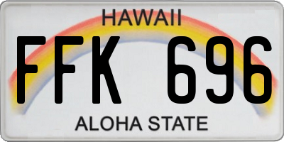 HI license plate FFK696