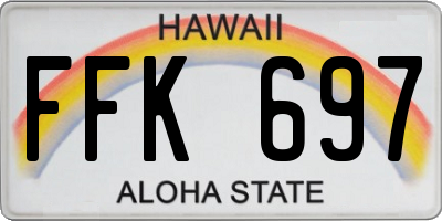 HI license plate FFK697
