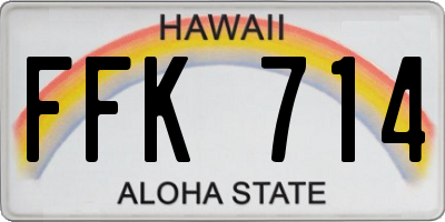 HI license plate FFK714