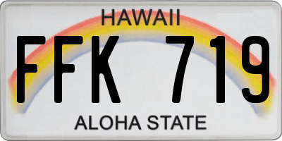 HI license plate FFK719