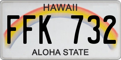HI license plate FFK732