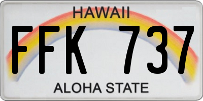 HI license plate FFK737