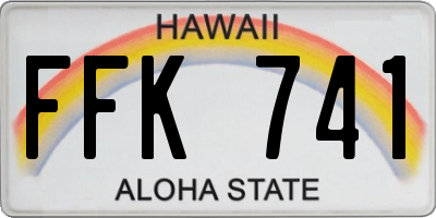 HI license plate FFK741