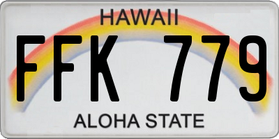 HI license plate FFK779