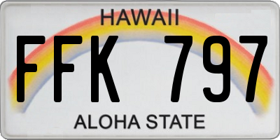 HI license plate FFK797