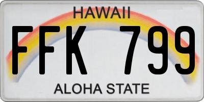 HI license plate FFK799