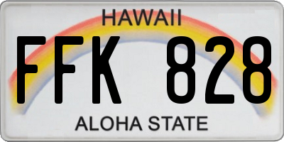 HI license plate FFK828