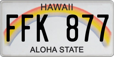 HI license plate FFK877