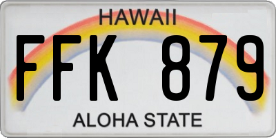 HI license plate FFK879