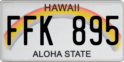 HI license plate FFK895