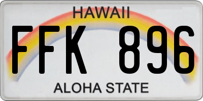 HI license plate FFK896
