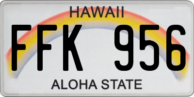 HI license plate FFK956