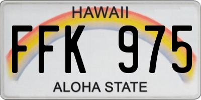 HI license plate FFK975