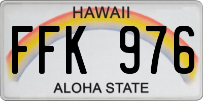 HI license plate FFK976