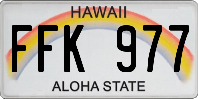 HI license plate FFK977