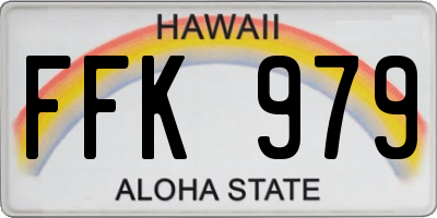 HI license plate FFK979