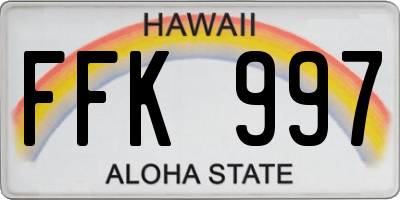 HI license plate FFK997
