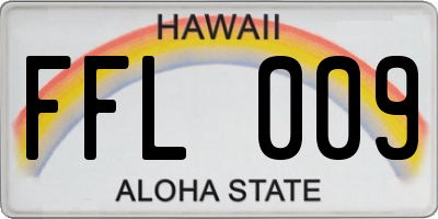 HI license plate FFL009