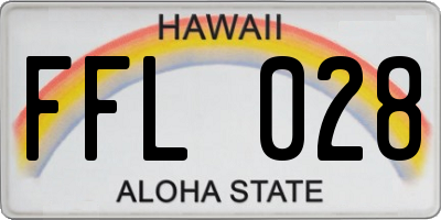 HI license plate FFL028