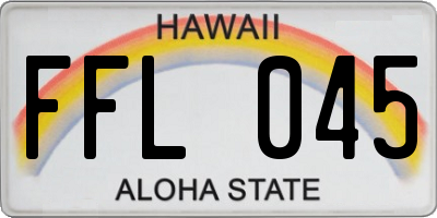 HI license plate FFL045