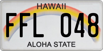 HI license plate FFL048