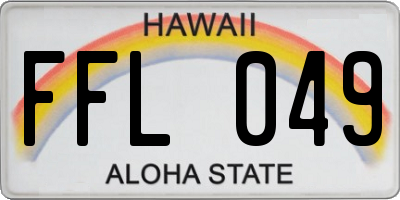 HI license plate FFL049