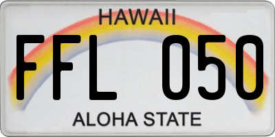 HI license plate FFL050