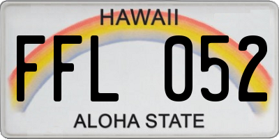 HI license plate FFL052