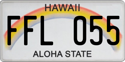 HI license plate FFL055