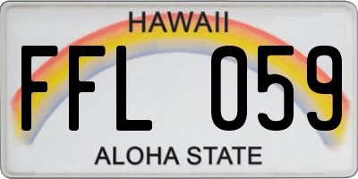HI license plate FFL059