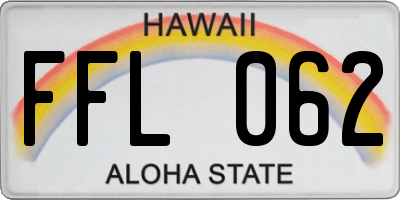 HI license plate FFL062