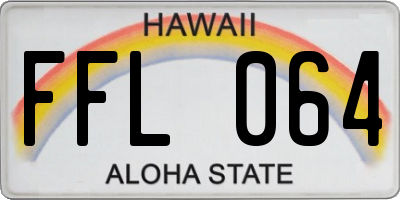 HI license plate FFL064