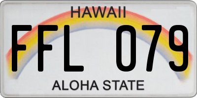 HI license plate FFL079