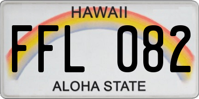 HI license plate FFL082