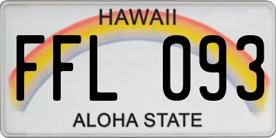 HI license plate FFL093