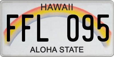 HI license plate FFL095