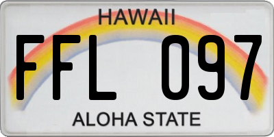 HI license plate FFL097