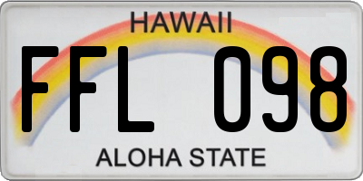 HI license plate FFL098