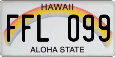 HI license plate FFL099