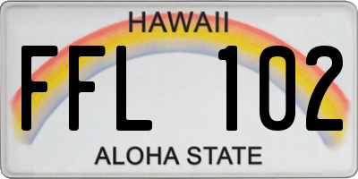 HI license plate FFL102
