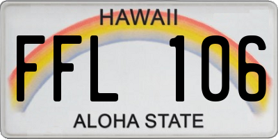 HI license plate FFL106