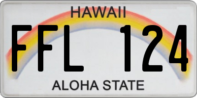 HI license plate FFL124