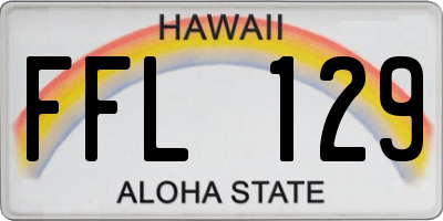 HI license plate FFL129
