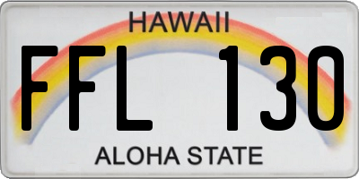 HI license plate FFL130