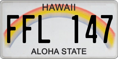 HI license plate FFL147